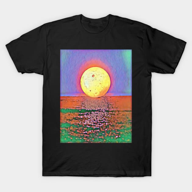 luna disegnata T-Shirt by Geometrie Variabili